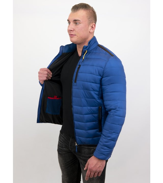 Enos Herren Jacke Slim Fit - Kurze Jacke - ZM8097- Blau