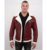 Frilivin Shearling Jacke Herren Lammfell - Lammy Coat - Rot