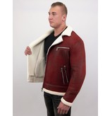 Frilivin Shearling Jacke Herren Lammfell - Lammy Coat - Rot