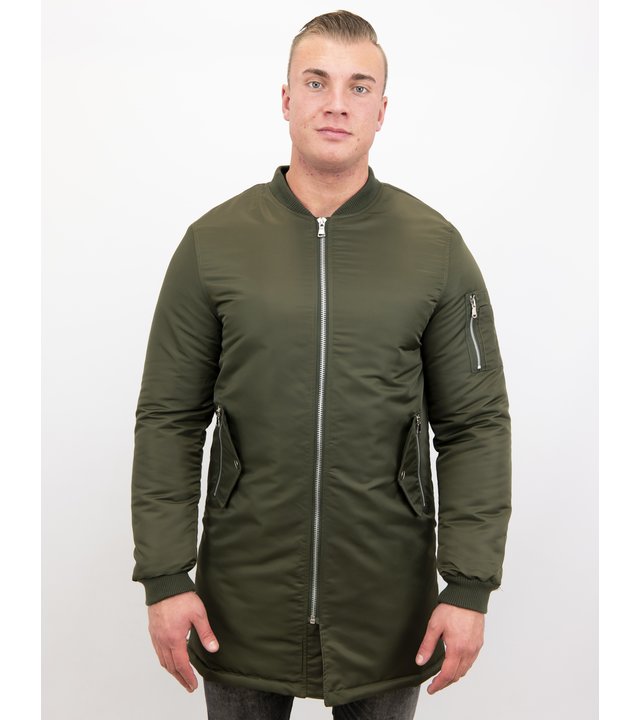 STEGOL Winterjacken Herren Lange - Urban Bomber Jacke - Grün