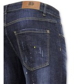 True Rise  - D&Co Basic Pants Men - Jeans mit Farbflecken - D3068 - Blau