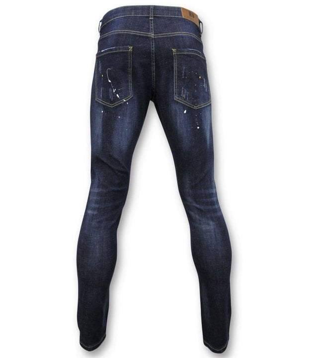 True Rise  - D&Co Basic Pants Men - Jeans mit Farbflecken - D3068 - Blau