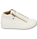 Cash Money Herren Sneaker - Bee White Gold 2- CMS98 - Weiß