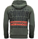 Local Fanatic Exklusive Trainingsweste Männer - Conor Mcgregor Hoodie - Grün