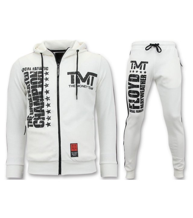 Local Fanatic Exklusive Jogginganzug Herren - TMT Floyd Mayweather - Weiß