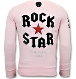 Local Fanatic Luxus Herren Pullover - Rock My World - Rosa