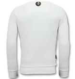 Local Fanatic Sweater Men - Predator Neon Print - Weiß