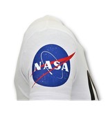 Local Fanatic T-Shirt Männer mit Aufdruck - Nasa American Flag - Weiß