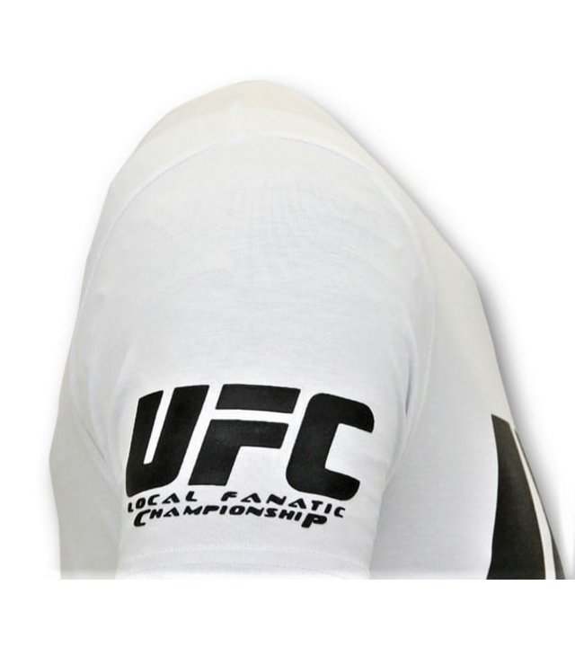 Local Fanatic Herren T-Shirts mit Aufdruck - UFC Championship - Weiß