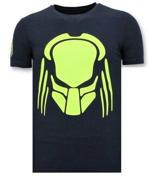Local Fanatic T-Shirt Männer mit Aufdruck - Predator Neon - Blau