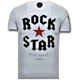 Local Fanatic Coole T-Shirt Männer - Rock My World - Weiß