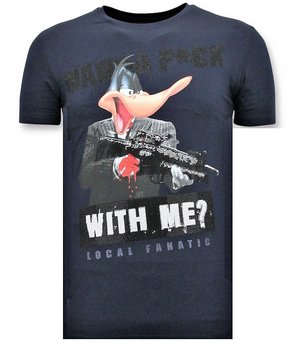 Local Fanatic Herren T-Shirt mit Aufdruck - Daffy Montana - Blau