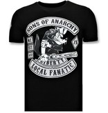 Local Fanatic Herren T-Shirt mit Aufdruck - Sons of Anarchy MC - Schwarz