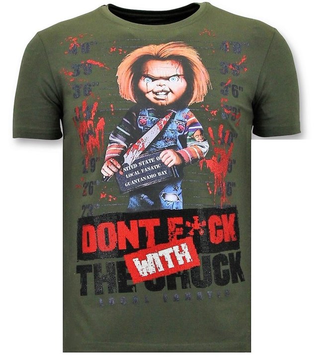 Local Fanatic Coole T-Shirt Männer - Bloody Chucky - Grün