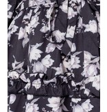 PARISIAN Floral Rüschen Trim Tiered Langarm Kleid - Frauen - Schwarz