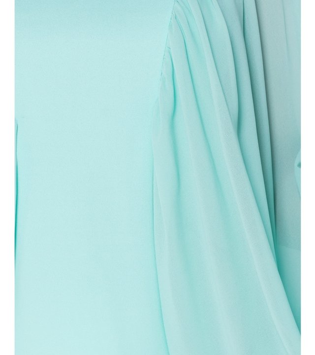 PARISIAN Batwing Ärmel Chiffon High Neck Bluse - Frauen - Grün
