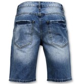 Enos Männer kurze Hosen - Ripped Short - 9073 - Blau