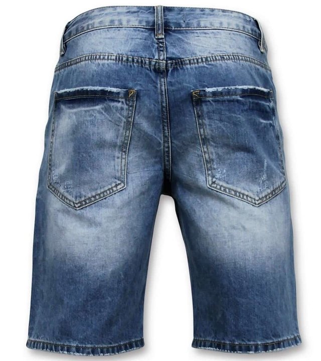 Enos Männer kurze Hosen - Ripped Short - 9073 - Blau