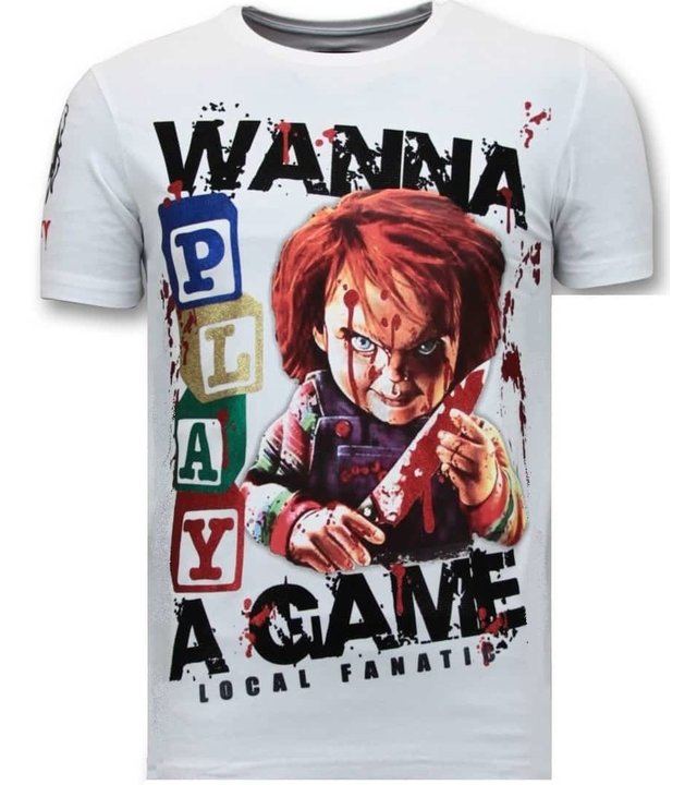 Local Fanatic Exklusive Männer-T-Shirt - Chucky Childs Play - Weiß