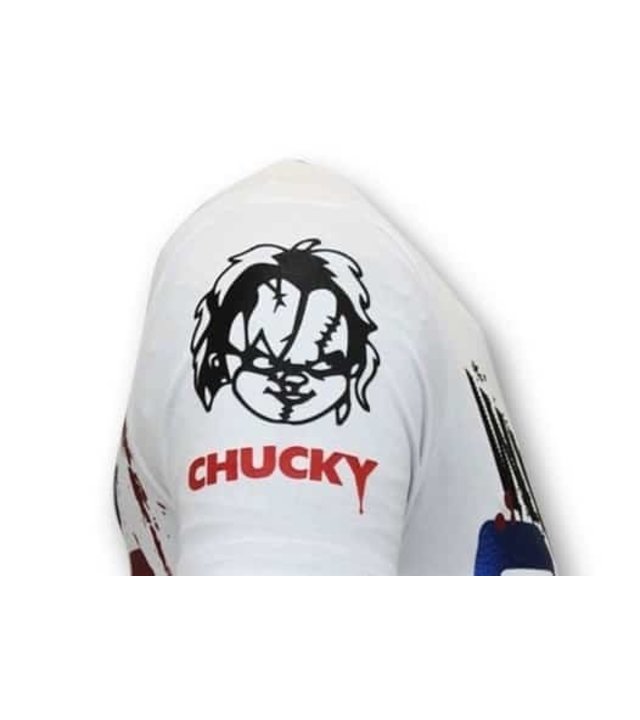 Local Fanatic Exklusive Männer-T-Shirt - Chucky Childs Play - Weiß