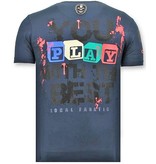 Local Fanatic Luxus Männer-T-Shirt - Chucky Childs Play - Navy Local Fanatic Luxus Männer-T-Shirt - Chucky Childs Play - Navy