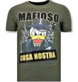 Local Fanatic Luxus-Mann-T-Shirt - Cosa Nostra Mafioso - Grün
