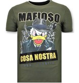 Local Fanatic Luxus-Mann-T-Shirt - Cosa Nostra Mafioso - Grün Local Fanatic Luxus-Mann-T-Shirt - Cosa Nostra Mafioso - Grün