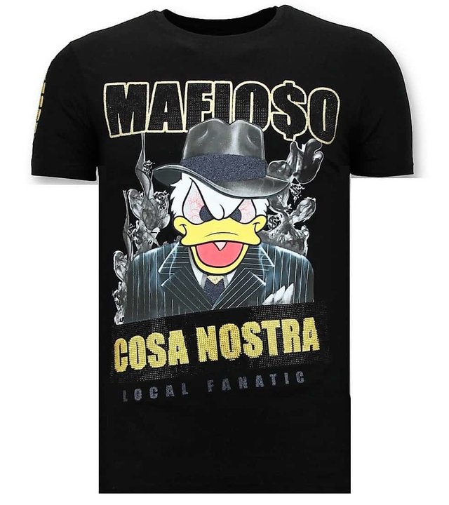 Local Fanatic Exklusive Männer-T-Shirt - Cosa Nostra Mafioso - Schwarz