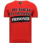 Local Fanatic Luxuxmänner T-Shirt - Alcatraz Prisoner - Red