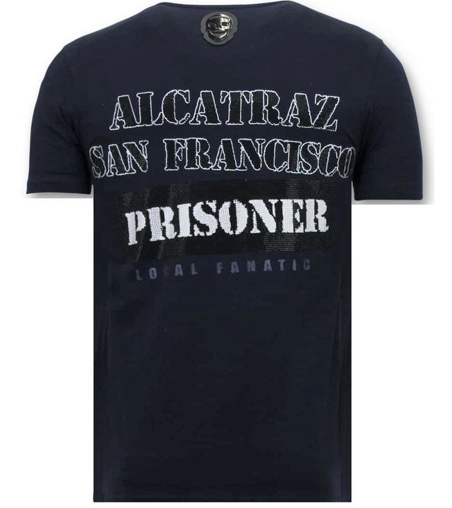 Local Fanatic Exklusive Männer-T-Shirt - Alcatraz Gefangener - Blau