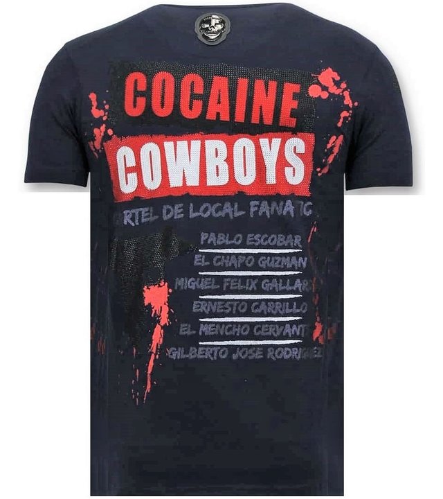 Local Fanatic Exklusive Männer-T-Shirt - Los Jefes Die Narcos - Blau