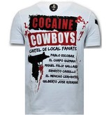 Local Fanatic Luxuxmann T-Shirt - Los Jefes Die Narcos - White