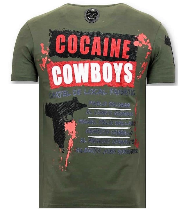 Local Fanatic Männer T-Shirt Strass - Los Jefes Die Narcos - Grün