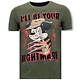Exklusive Männer-T-Shirt - Freddy Krueger - Grün