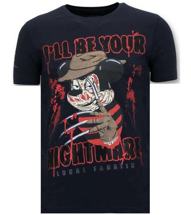 Local Fanatic Tough Männer T-Shirt - Freddy Krueger - Blau