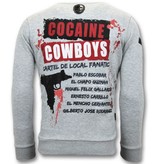 Local Fanatic Exklusive Herren Sweater - Los Jefes Die Narcos - Grau