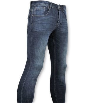 True Rise Klassische Herren Jeans - Jeans Washed - D3060 - Blau