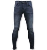 True Rise Klassische Herren Jeans - Jeans Washed - D3060 - Blau