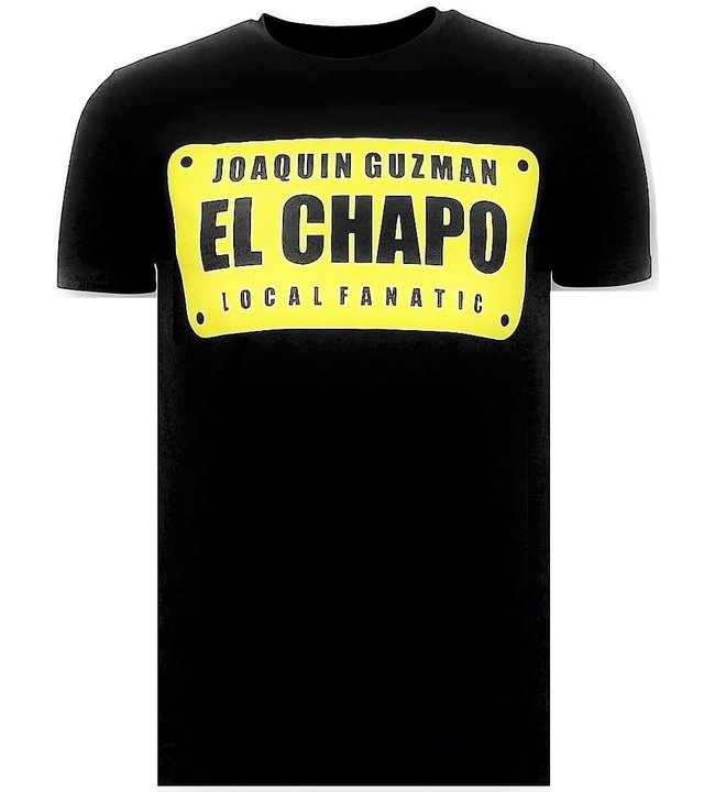 Local Fanatic Exklusives T-Shirt Herren - Joaquin El Chapo Guzman - Schwarz