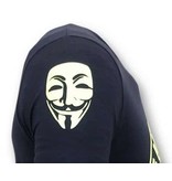 Local Fanatic Exklusive Männer T Shirt - We Are Anonymous  - Blau