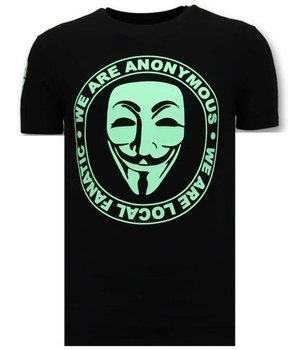 Local Fanatic Exklusives Cool T-Shirt Herren - We Are Anonymous - Schwarz