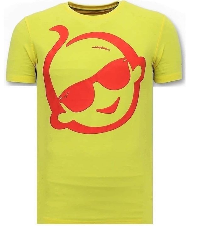 Local Fanatic T-Shirt Herren  mit Druck - Zwitsal Mit Sunglass - Gelb