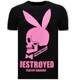 Local Fanatic Exklusives T-Shirt - Destroyed Playtoy Mansion  - Schwarz