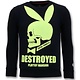 Exklusive Herren Pullover - Destroyed Playtoy - Schwarz