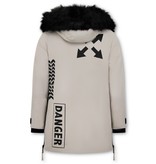 Enos Parka Jacket Men - Mit Kunstpelzkragen - Beige