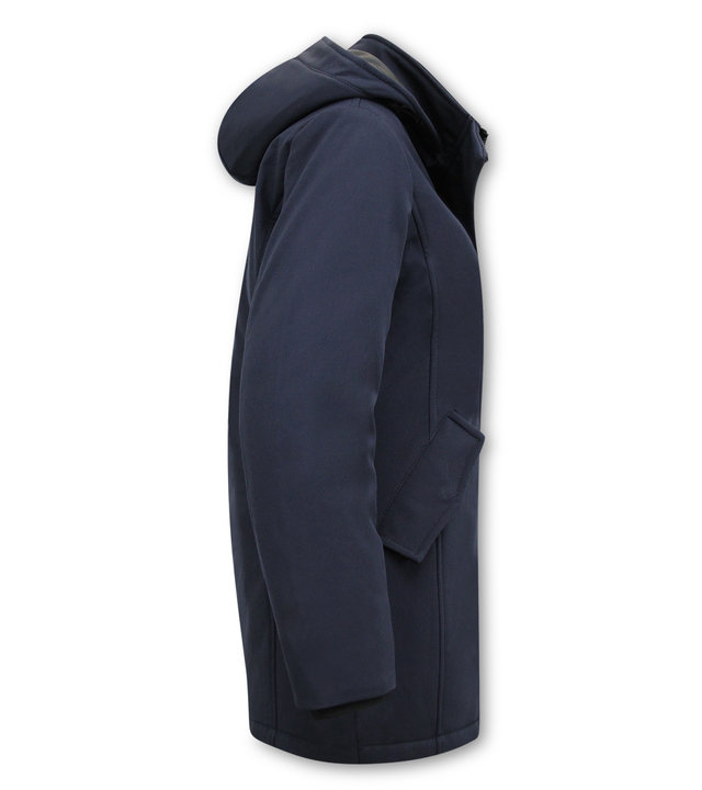 Matogla Damen Wintermantel Parka - Slim Fit - Blau