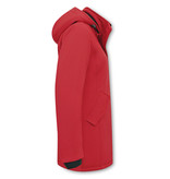 Matogla Damen Wintermantel Parka - Slim Fit - Rot