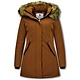 Damen Winterjacke mit Kunstpelzkragen - Slim Fit - Braun