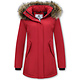 Damen Winterjacke - Mit Echtpelzkragen - Slim Fit - Rot
