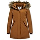Damen Winterjacke - Mit Echtpelzkragen - Slim Fit - Braun